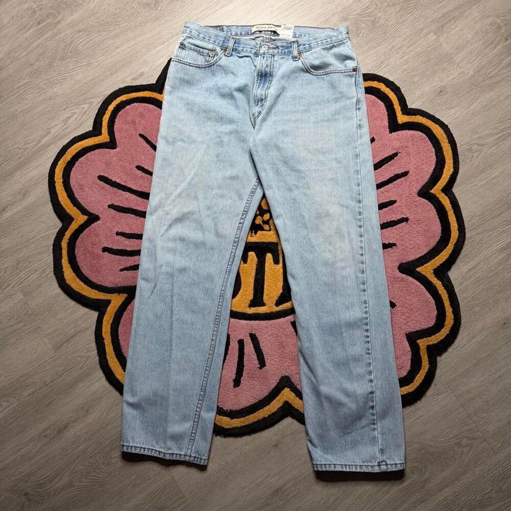 Vintage Y2K Levi’s 505 Regular Straight Fit Denim Jeans 36x34 (35x31) Blue